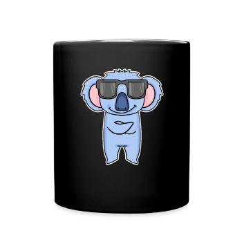 Koala with glasses - Full Colour Mug - black - Front