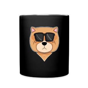 Chow Chow Dog with Glasses - Cool Dog - Full Colour Mug - black - Front