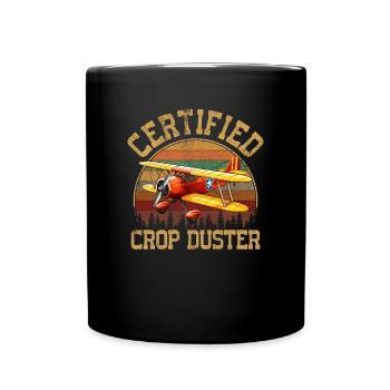 Certified Crop Duster - Full Colour Mug - black - Front