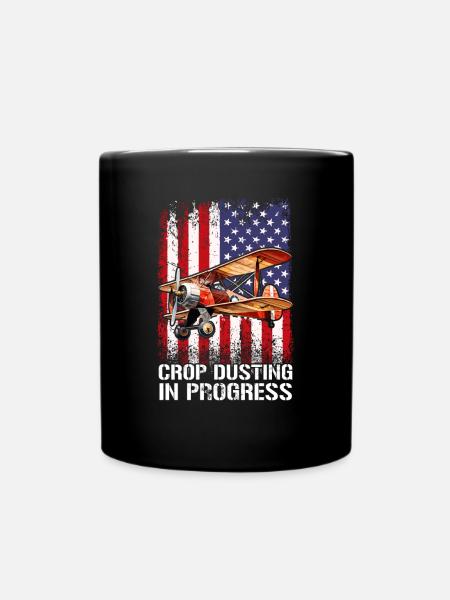 certified crop duster - Tasse einfarbig - Schwarz
