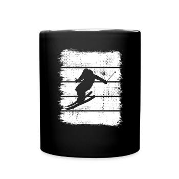 Dessin de skieur - Mug uni - noir - Devant