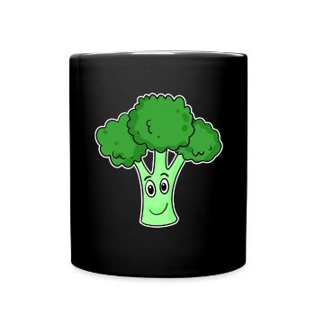 Broccoli Vegetables - Full Colour Mug - black - Front