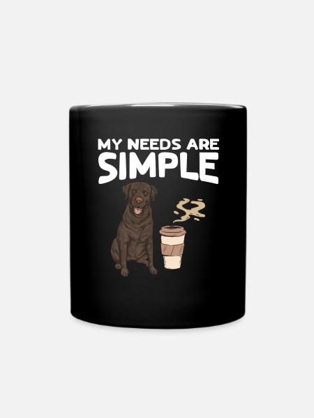 Chocolate Labrador Retriever Hund - Tasse einfarbig - Schwarz