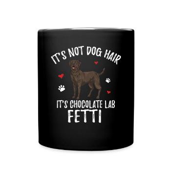 Chocolate Labrador Retriever Hund - Tasse einfarbig - Schwarz - Vorne
