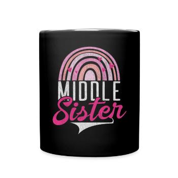 Middle Sister Gifts - Full Colour Mug - black - Front
