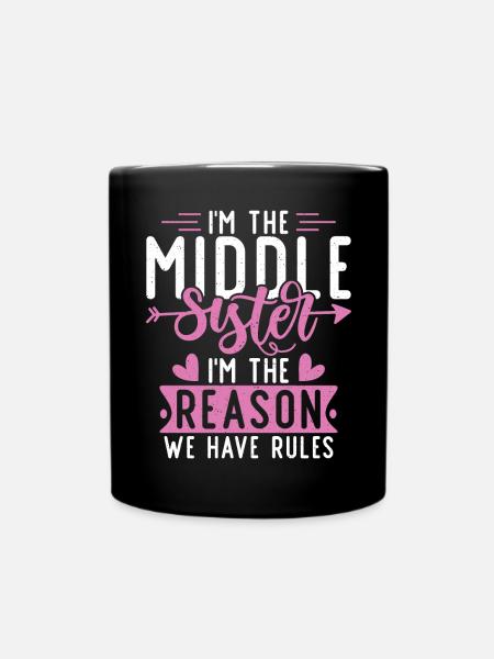 Middle Sister Gifts - Tasse einfarbig - Schwarz