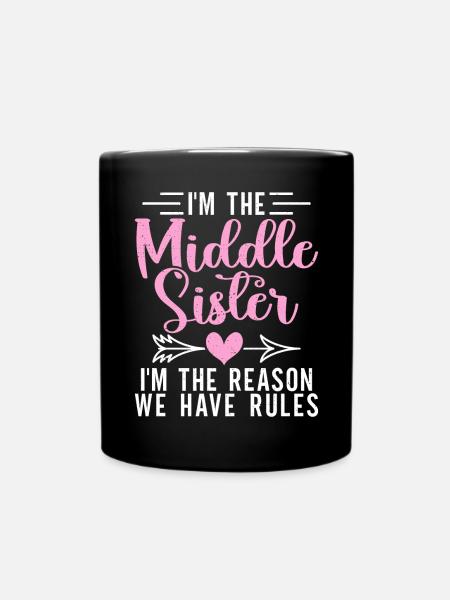 Middle Sister Gifts - Tasse einfarbig - Schwarz