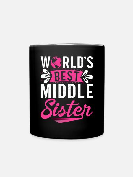 Middle Sister Gifts - Tasse einfarbig - Schwarz