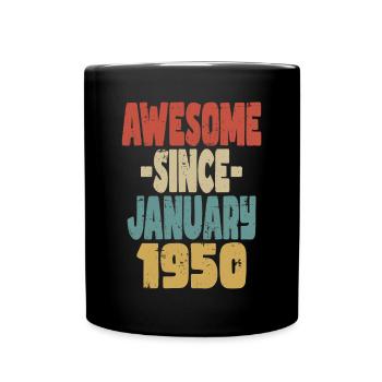 Génial janvier 1950 - Mug uni - noir - Devant