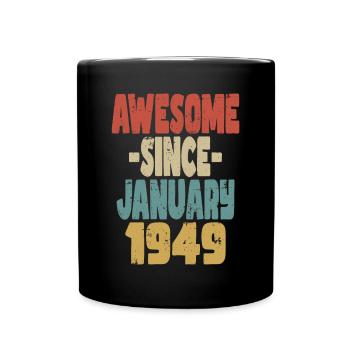 Awesome January 1949 - Full Colour Mug - black - Front