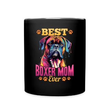 Boxer Dog Breed Pet - Meilleure maman Boxer de tous les temps - Mug uni - noir - Devant