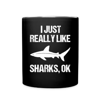 Cadeau de fan Easy Sharks - Mug uni - noir - Devant