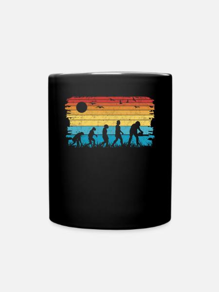Baumfäller Evolution Axt Förster Forstwirt - Tasse einfarbig - Schwarz