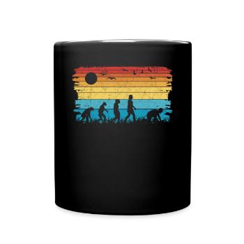 Carreleur Evolution Retro - Mug uni - noir - Devant