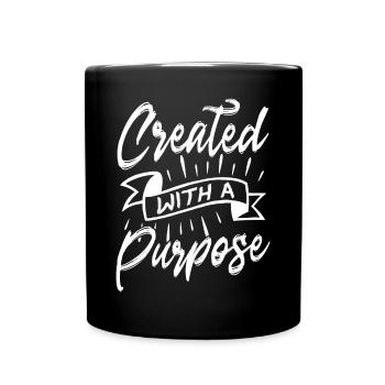 Verset biblique chrétien créé dans un but précis - Mug uni - noir - Devant