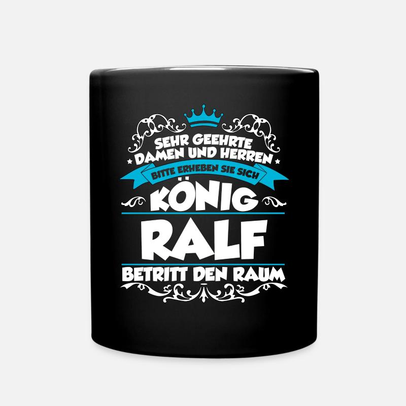 Ralf Name Design - Tasse einfarbig - Schwarz