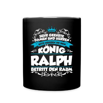 Ralph Name Design - Tasse einfarbig - Schwarz - Vorne