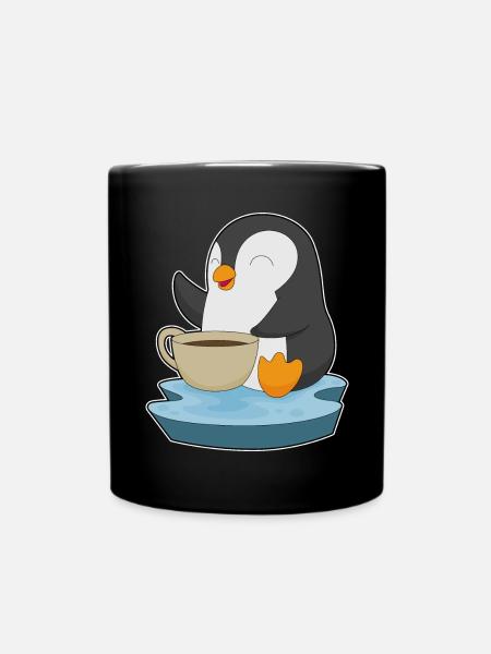 Pinguin Kaffee Tasse - Tasse einfarbig - Schwarz