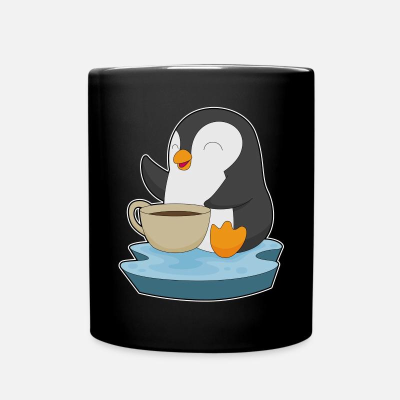 Pinguin Kaffee Tasse - Tasse einfarbig - Schwarz