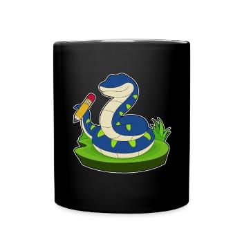 École de crayon Snake Student - Mug uni - noir - Devant