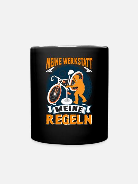 Fahrrad Schrauber - Meine Werkstatt - Meine Regeln - Tasse einfarbig - Schwarz