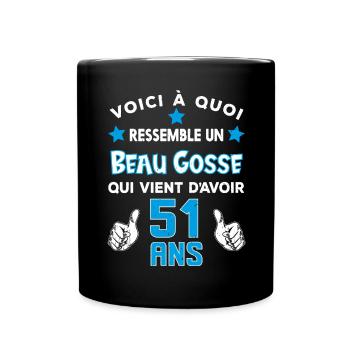 51 ans anniversaire homme cadeau drôle humour - Mug uni - noir - Devant