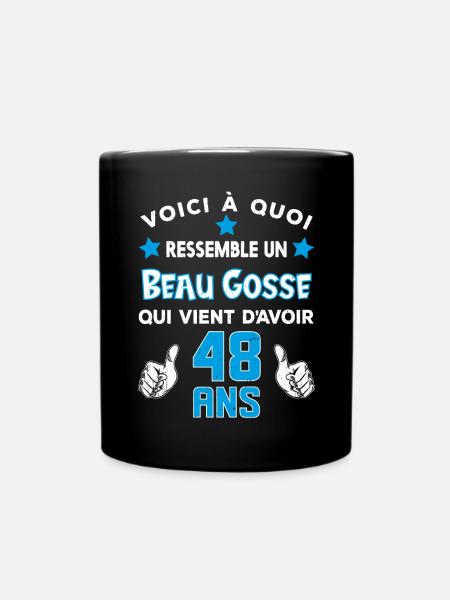 48 ans anniversaire homme cadeau drôle humour - Mug uni - noir