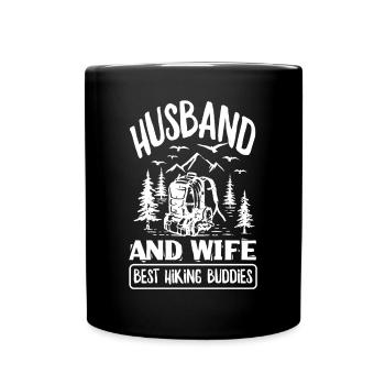 Funny Hiking Gift - Full Colour Mug - black - Front