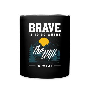 Funny Hiking Gift - Full Colour Mug - black - Front
