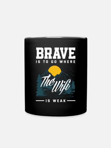 Lustiges Wandern Geschenk - Tasse einfarbig - Schwarz