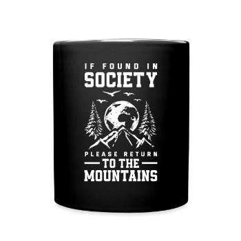Funny Hiking Gift - Full Colour Mug - black - Front
