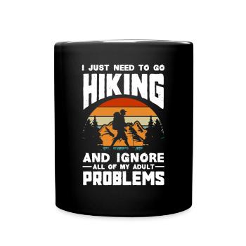 Funny Hiking Gift - Full Colour Mug - black - Front