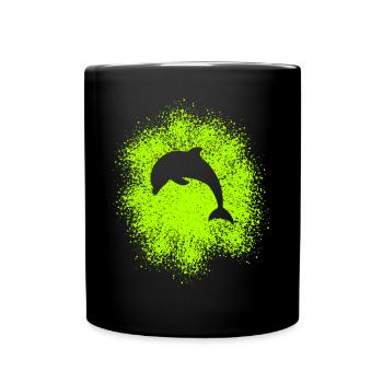 Dolphin - Full Colour Mug - black - Front