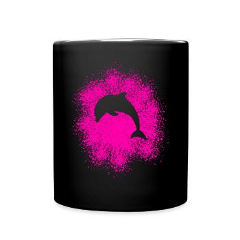 Dolphin - Full Colour Mug - black - Front