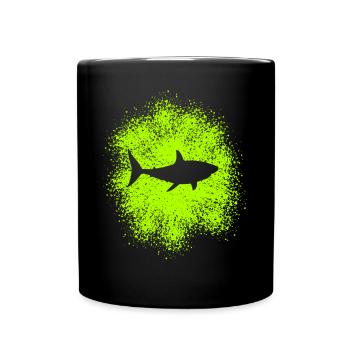 Shark shark in the ocean - Full Colour Mug - black - Front