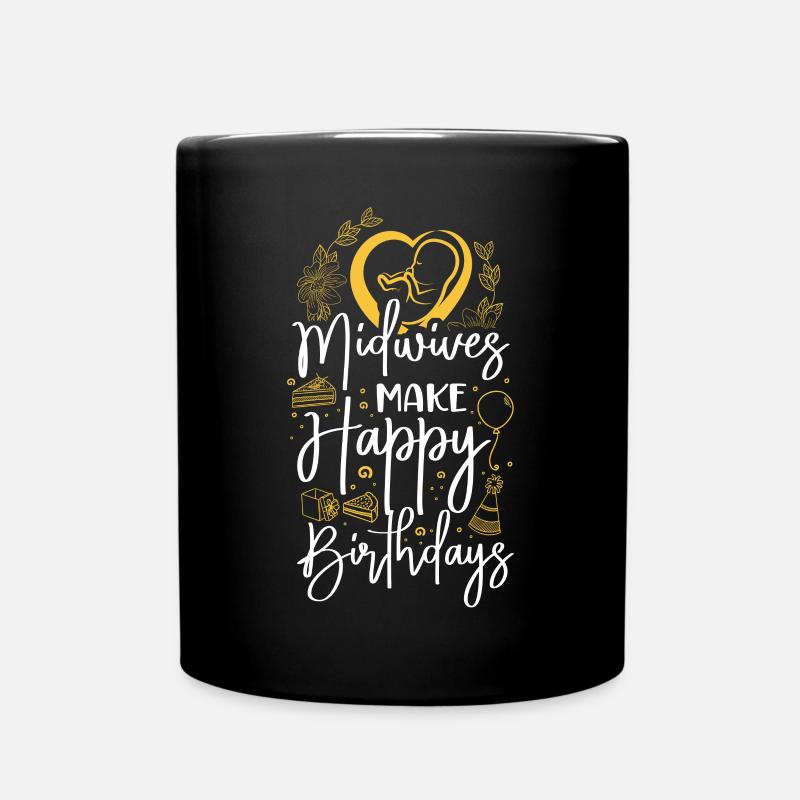 Nurse Midwife Birth Worker - Tasse einfarbig - Schwarz