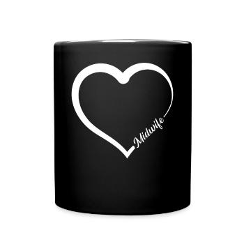 Infirmière Sage-Femme Accoucheuse Coeur - Mug uni - noir - Devant