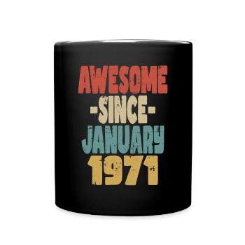 Génial janvier 1971 - Mug uni - noir - Devant