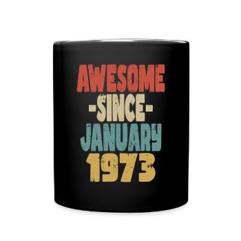 Fantastischer Januar 1973 - Tasse einfarbig - Schwarz - Vorne