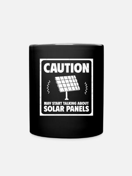 Solarmodul Solarenergie Solarstrom - Tasse einfarbig - Schwarz