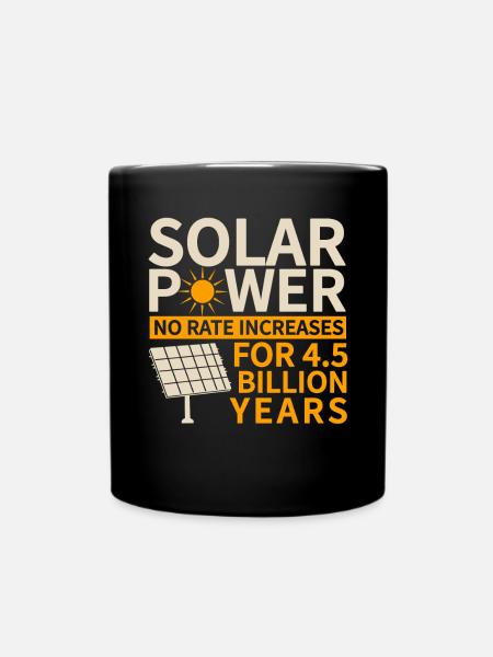 Solarmodul Solarenergie Solarstrom - Tasse einfarbig - Schwarz