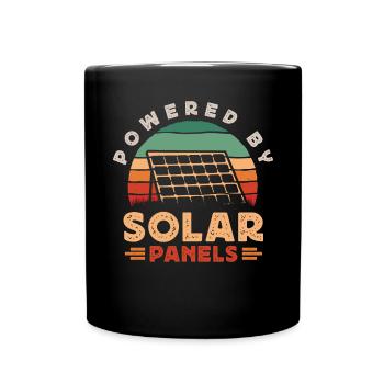 Solar Panel Solar Energy Solar Power - Full Colour Mug - black - Front