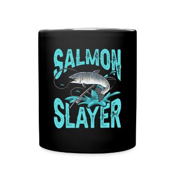 Pêche au saumon Pêcheur de saumon - Mug uni - noir - Devant