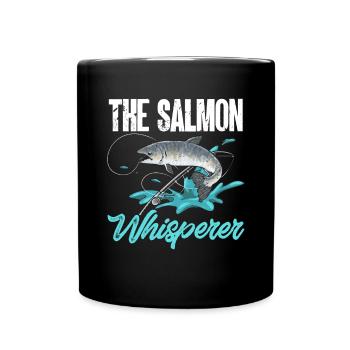 Pêche au saumon Pêcheur de saumon - Mug uni - noir - Devant