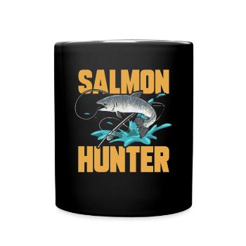 Pêche au saumon Pêcheur de saumon - Mug uni - noir - Devant