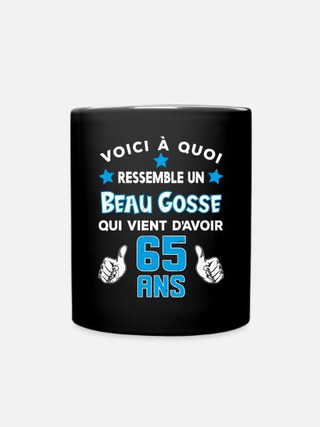 65 ans anniversaire homme cadeau drôle humour - Mug uni - noir