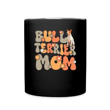 Bullterrier Groovy Bull Terrier Mom - Tasse einfarbig - Schwarz - Vorne