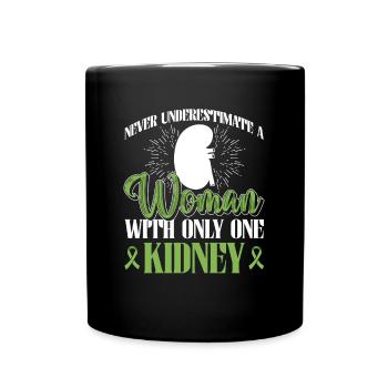 Organspender Niere Organtransplantation - Tasse einfarbig - Schwarz - Vorne