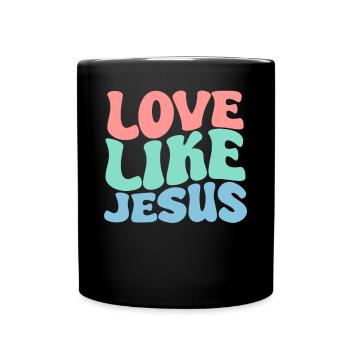 Aimer comme Jésus Chrétien Chrétien Groovy Christ - Mug uni - noir - Devant