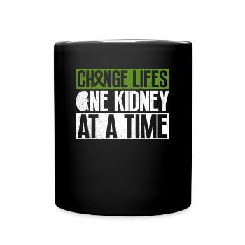 Organspender Niere Organtransplantation - Tasse einfarbig - Schwarz - Vorne